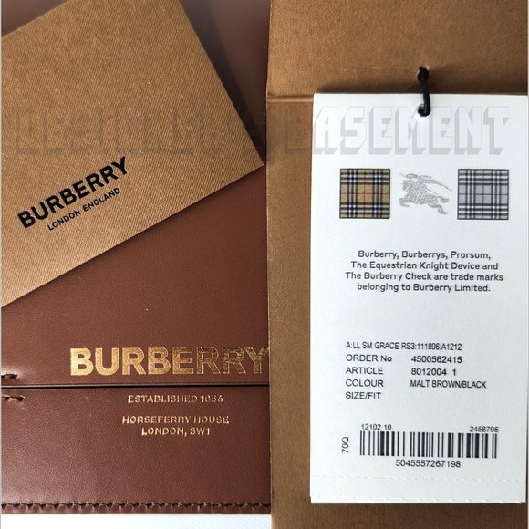 BURBERRY brown & black GRACE calfskin Leather convertible Small shoulder Bag NWT - Picture 8 of 14